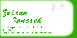 zoltan koncsek business card